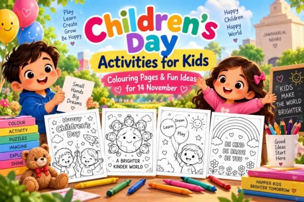 Children’s Day Activities for Kids- Colouring Pages & Fun Ideas for 14 November